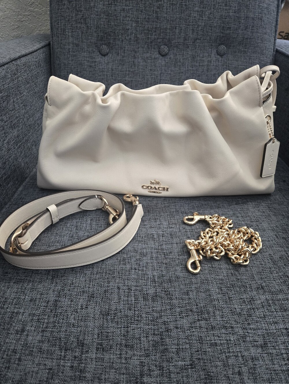 Coach Faye Large Shoulder Bag- Chalk